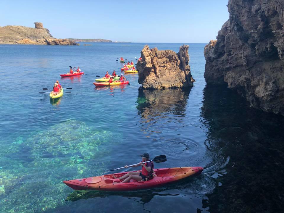 Menorca en kayak: Excursión Playas de Sa Torreta y de la Isla Colom