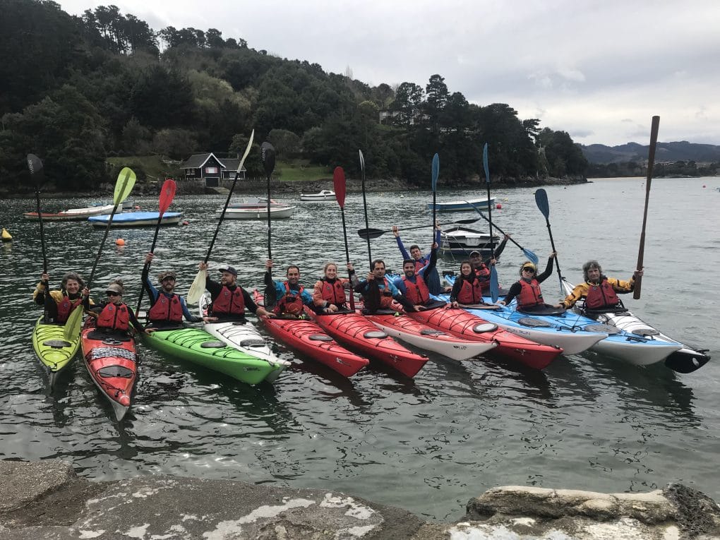 Equipo Menorca en kayak en Urdaibai