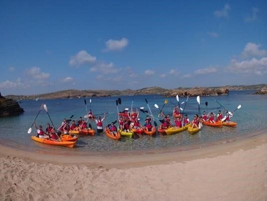 Actividades para grupos - kayak en Es Grau