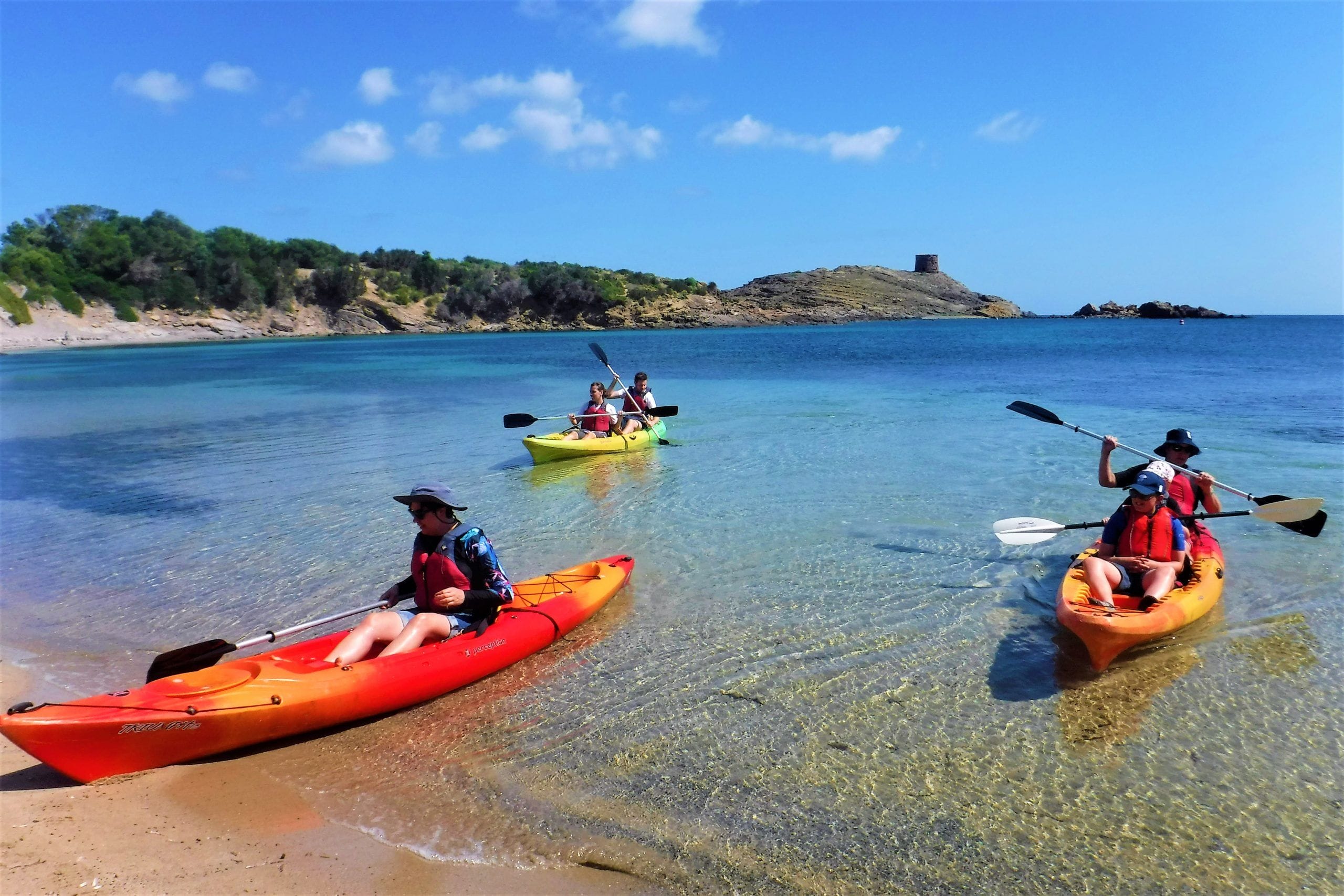 Excursión guiada en kayak a la Isla d'en Colom en Es Grau